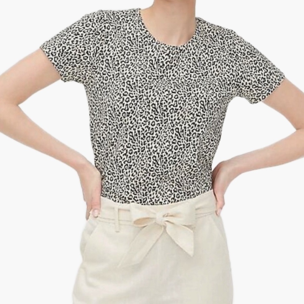 J. Crew Factory Leopard Print Collector Tee - Picture 11 of 15